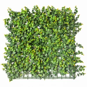 G717118A- Hypericum κίτρινα φρούτα Faux φυτικά πάνελ τοίχου Ρεαλιστική και χωρίς συντήρηση Πράσινη διακόσμηση 