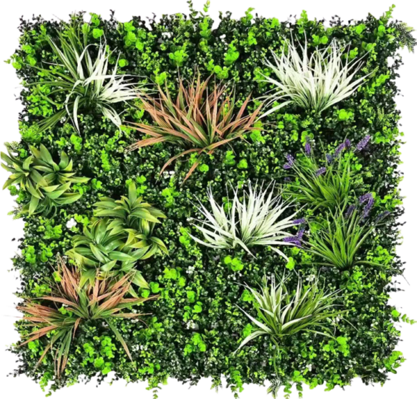 1M103 tropical agave mixed foliage artificial green wall panel 100 x 100 cm