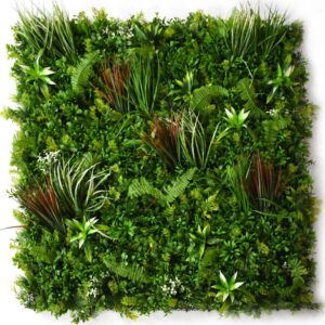 1M107 bright grass and fern artificial green wall panel 100 x 100 cm