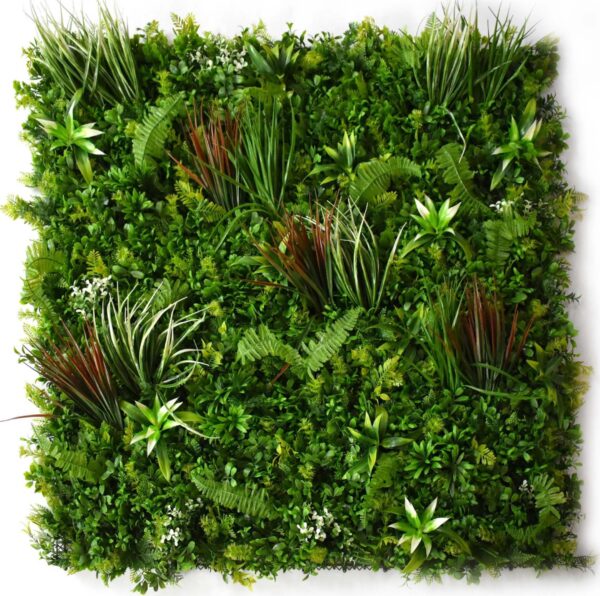 1M107 bright grass and fern artificial green wall panel 100 x 100 cm