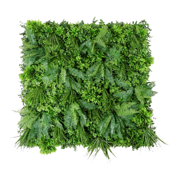 1M113 dense fern texture artificial green wall panel 100 x 100 cm