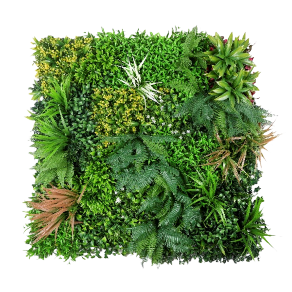1M122 Yellow Accent Fern Patchwork Artificial Green Wall Panel - 100 x 100 cm 1M122 yellow accent fern patchwork artificial green wall panel 100 x 100 cm