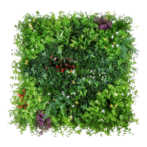 1M126 mixed wildflower foliage artificial green wall panel 100 x 100 cm