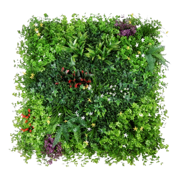 1M126 Mixed Wildflower Foliage Artificial Green Wall Panel - 100 x 100 cm 1M126 mixed wildflower foliage artificial green wall panel 100 x 100 cm
