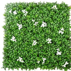 1M140 white blossom leaf hedge artificial green wall panel 100 x 100 cm