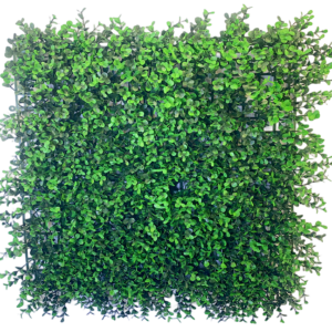 Flame Retardant-001 dense boxwood-style artificial green wall panel 100 x 100 cm