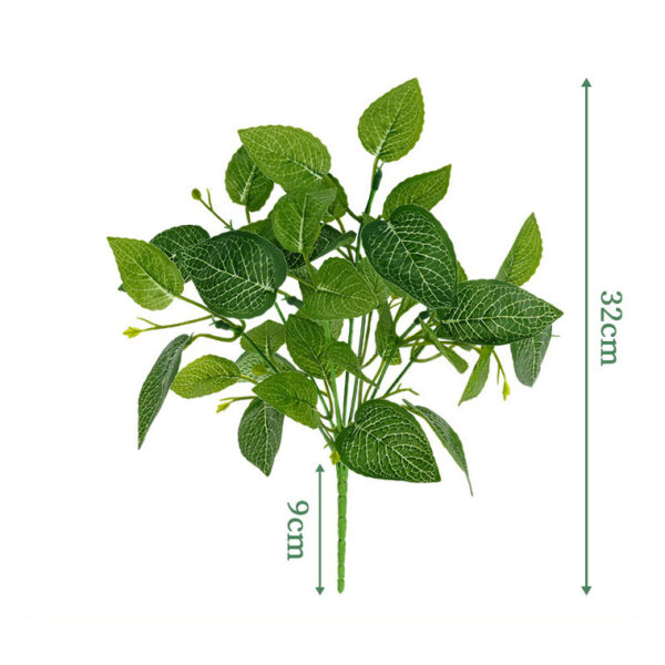 7-Stem Strawberry Leaf Bush - artificial foliage stems wholesale