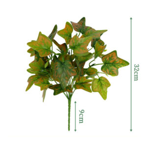 7-Stem Red-Edged Sweet Potato Leaf Bush - artificial foliage stems wholesale