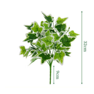 7-Stem White-Edged Sweet Potato Leaf Bush - artificial foliage stems wholesale