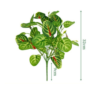 7-Stem Red Apple Leaf Bush - artificial foliage stems wholesale
