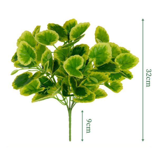 AWG-FOL-17 7-Stem Yellow-Edged Begonia Leaf Bush - 32 cm 7-Stem Yellow-Edged Begonia Leaf Bush - artificial foliage stems wholesale