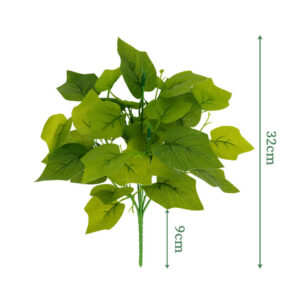 7-Stem Green Grape Leaf Bush - artificial foliage stems wholesale