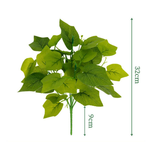 7-Stem Green Grape Leaf Bush - artificial foliage stems wholesale