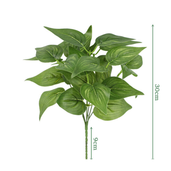 AWG-FOL-22 7-Stem Mini Heart-Shaped Leaf Bush - 30 cm 7-Stem Mini Heart-Shaped Leaf Bush - artificial foliage stems wholesale