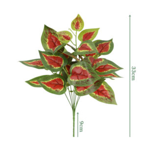 7-Stem Mini Red Perilla Leaf Bush - artificial foliage stems wholesale