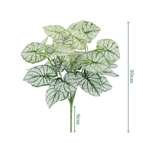 AWG-FOL-29 7-Stem Mini Caladium Leaf Bush – No. 2 - 30 cm 7-Stem Mini Caladium Leaf Bush – No. 2 - artificial foliage stems wholesale