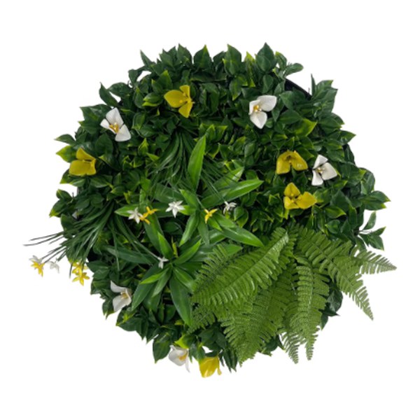 50x50cm artificial plant frame design with orchid accents