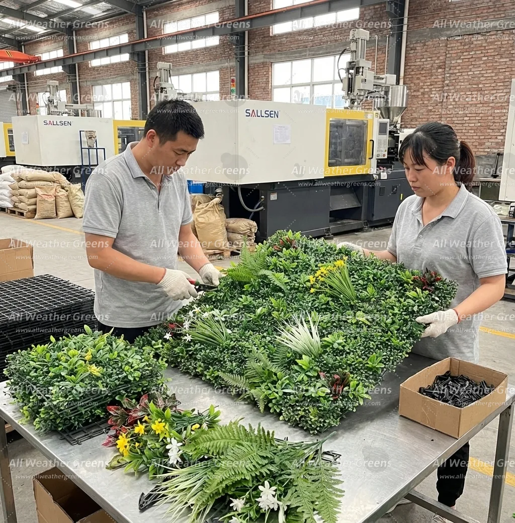 Artificial green wall factory production and OEM support