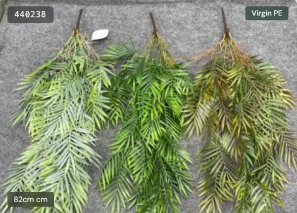 Artificial Areca Palm Leaf Hanging Bush – Natural Tone Collection – artificial hanging plants wholesale