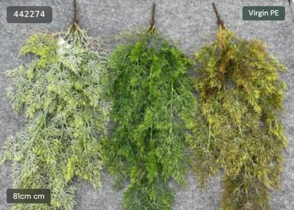 Artificial Cypress Needle Hanging Bush – Natural Color Series – artificial hanging plants wholesale