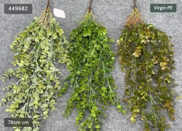 Artificial Eucalyptus Hanging Bush – Rounded Leaf Series – artificial hanging plants wholesale