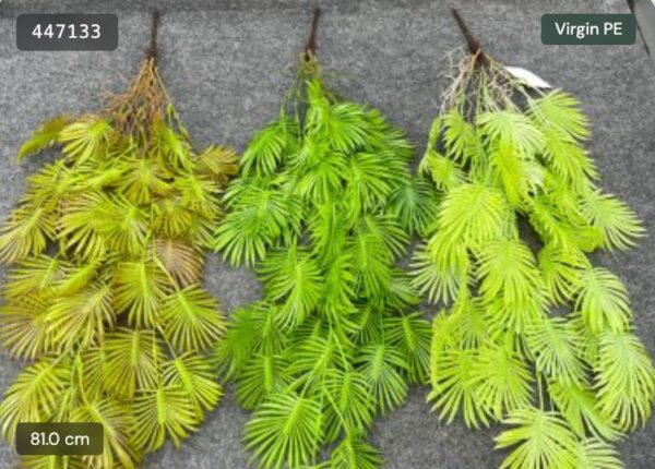 Artificial Fan Palm Leaf Hanging Bush – artificial hanging plants wholesale