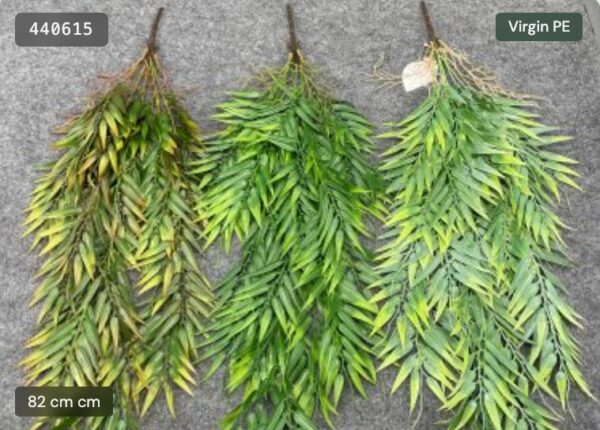 Cespuglio pensile artificiale con foglie di bambù giovane – Serie Natural Weathered – 440615-Cred – piante pensili artificiali all'ingrosso Artificial Young Bamboo Leaf Hanging Bush – Natural Weathered Series – artificial hanging plants wholesale